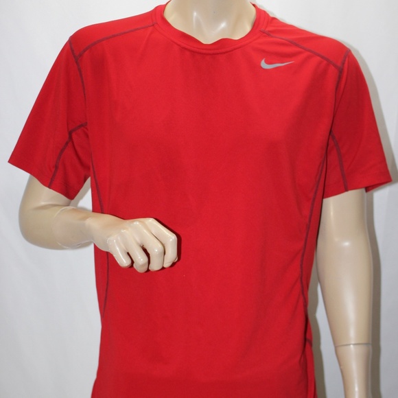 red nike pro shirt